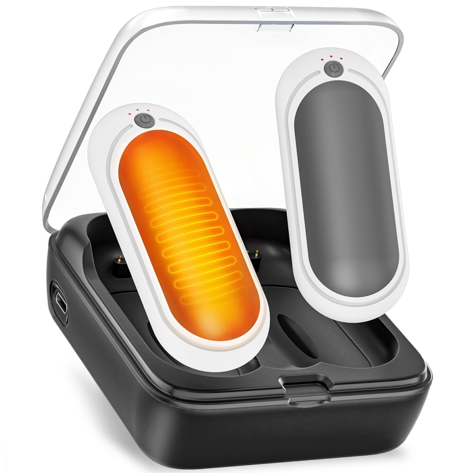 2 Pack Hand Warmers Rechargeable with Charging Case, Electric Portable Hot Hands Hand Warmers, Po... | Amazon (US)