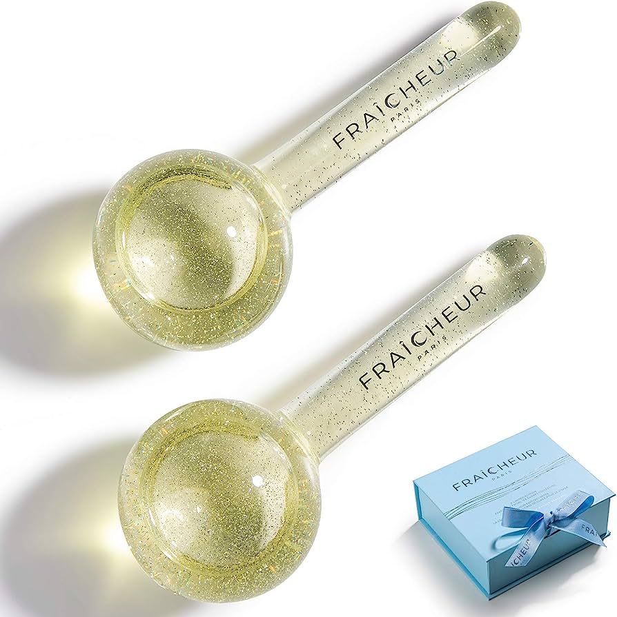 FRAÎCHEUR ICE Globes | Frozen Cryo Roller for Cold Facial Massage | Skincare Cooling Glass Massa... | Amazon (US)