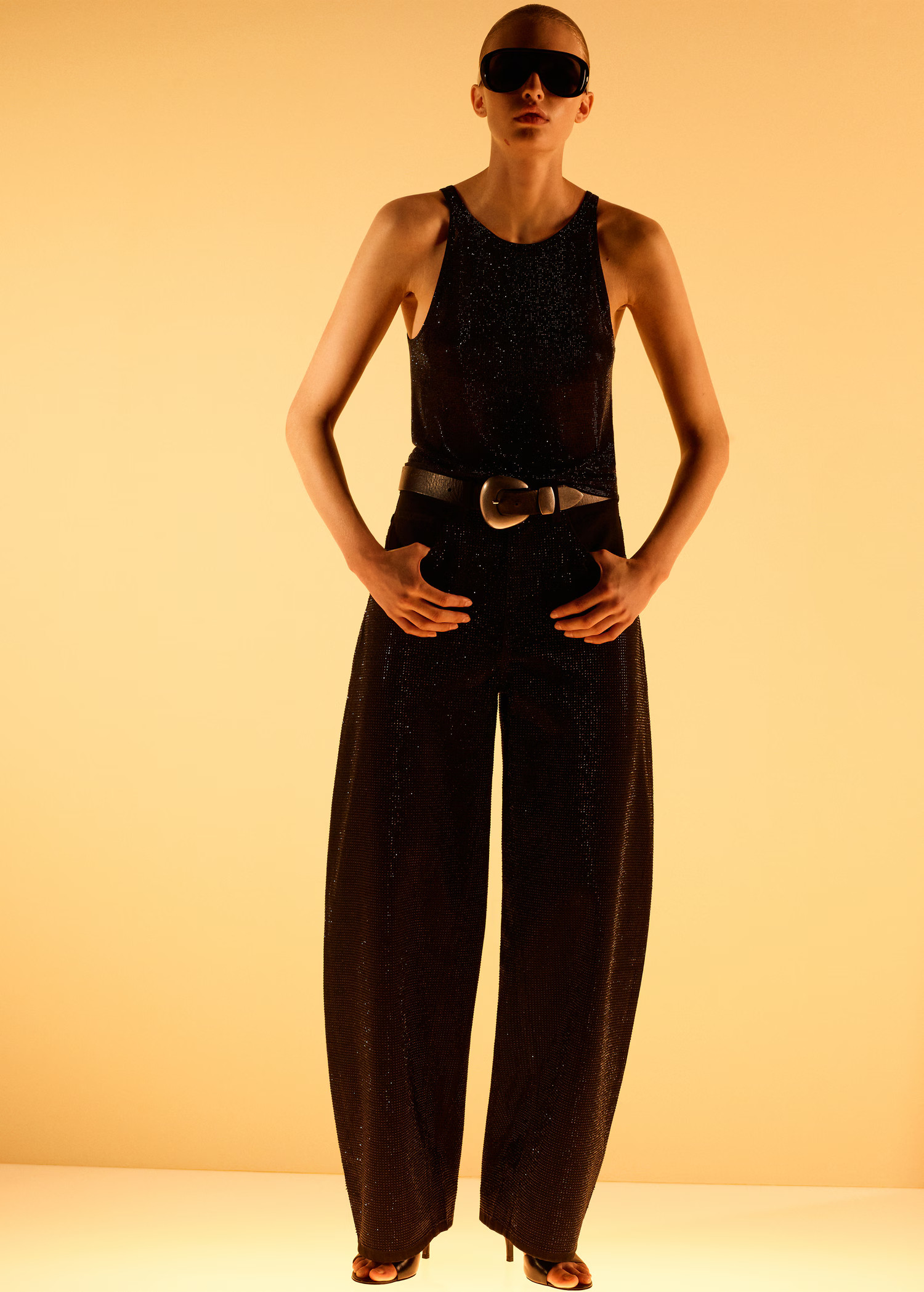 Halter top with crystals | MANGO (UK)