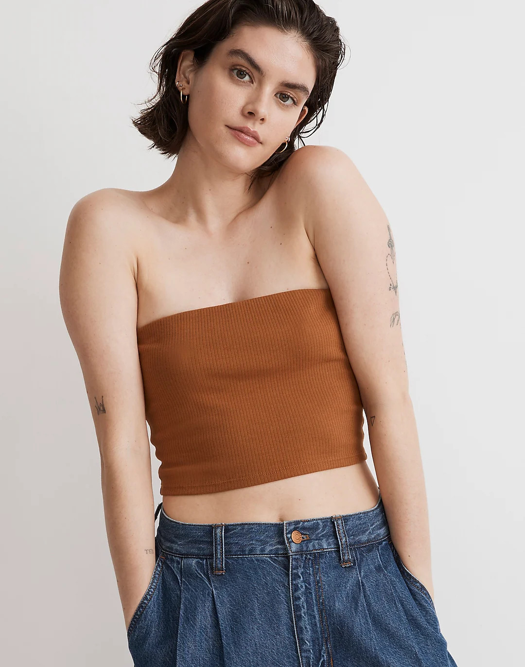 Crop Tube Top in Sleekhold | Madewell