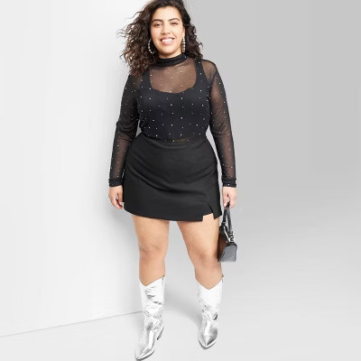 Women's High-Rise Bodycon Mini Skort - Wild Fable™ | Target