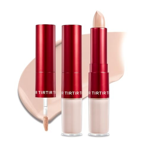 TIRTIR Glide&Hide Blurring Concealer - Creamy texture, Conceals dark circles and wrinkles, Dual formula (liquid tip & balm stick), Long-lasting wear, Korean Makeup, #2.5C, 0.28 Oz | Amazon (US)