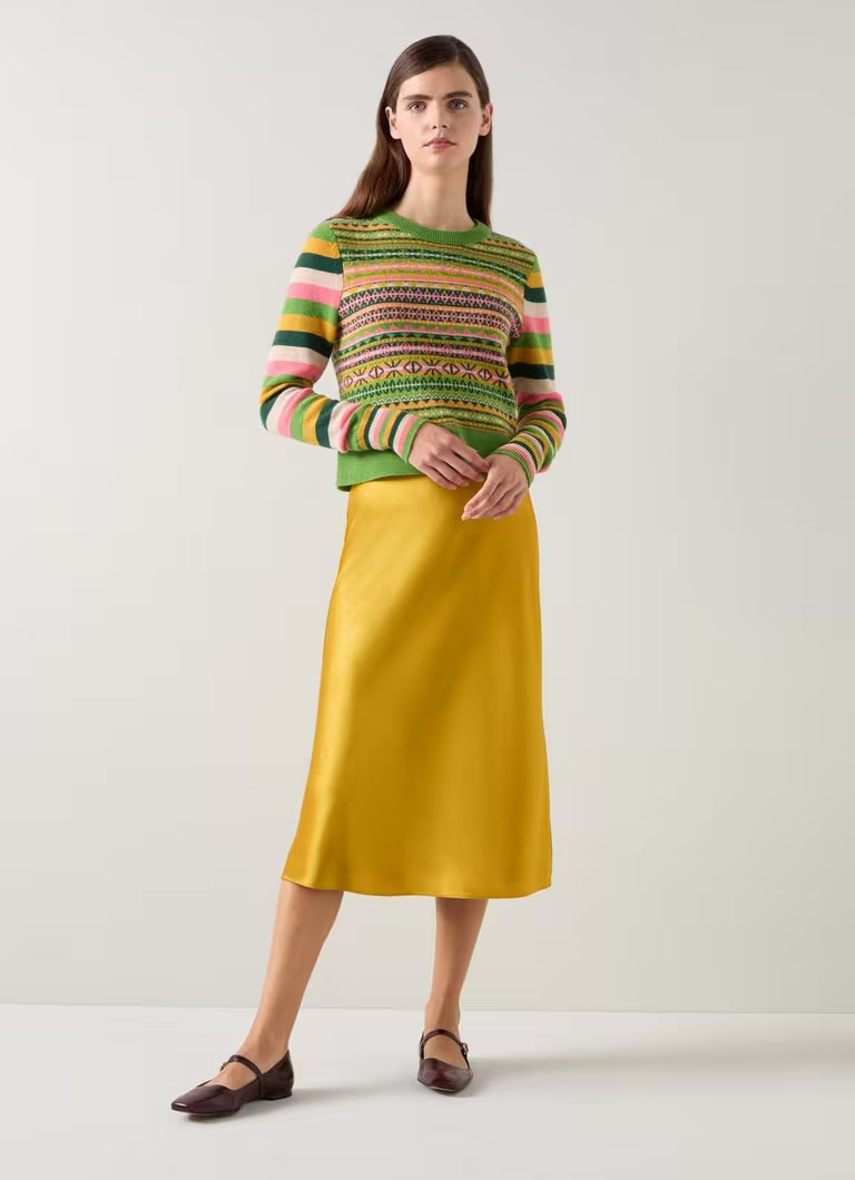 Blythe Gold Midi Skirt | L.K. Bennett (UK)