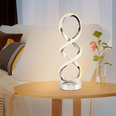 Modern Spiral RGB Table Lamp Touch Dimmable Bedside Lamp Light Modes Spiral Design Table Lamp Unique Nightstand Lamp For Living Room Bedroom Cool Lamp | Wayfair North America