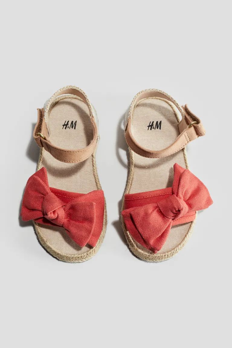 Sandals - No heel - Red/beige - Kids | H&M US | H&M (US + CA)