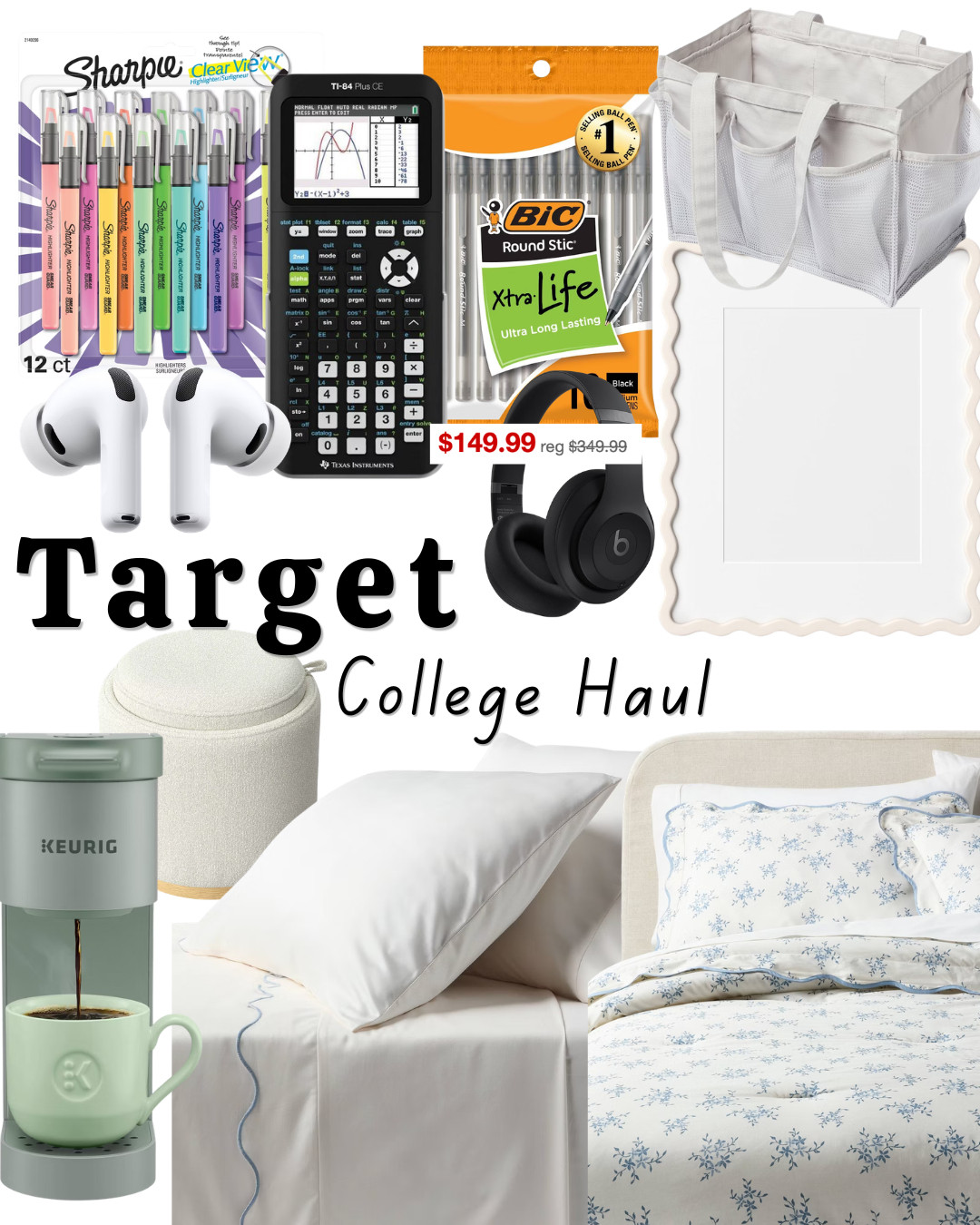 Move-in day starts here! 🎒 Target College Essentials featuring dorm bedding, coffee makers, storage bins, desk supplies, headphones, calculators, and everything you need for college life. 

 