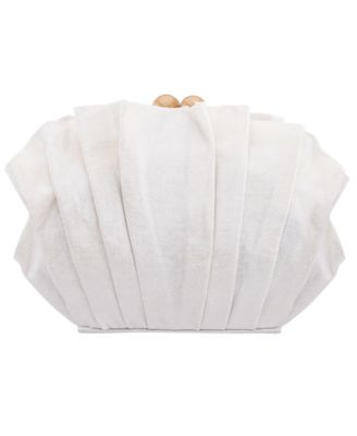 Nina Reef Shell Minaudiere Small Clutch Handbag - Silver | Macy's