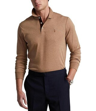 Classic Fit Soft Cotton Long Sleeve Polo Shirt | Dillard's