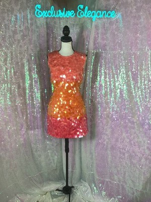 Carolina Herrera Marigold Ombre Sequined Pencil Midi Skirt Sz 8 AUTHENTIC NWT | eBay US