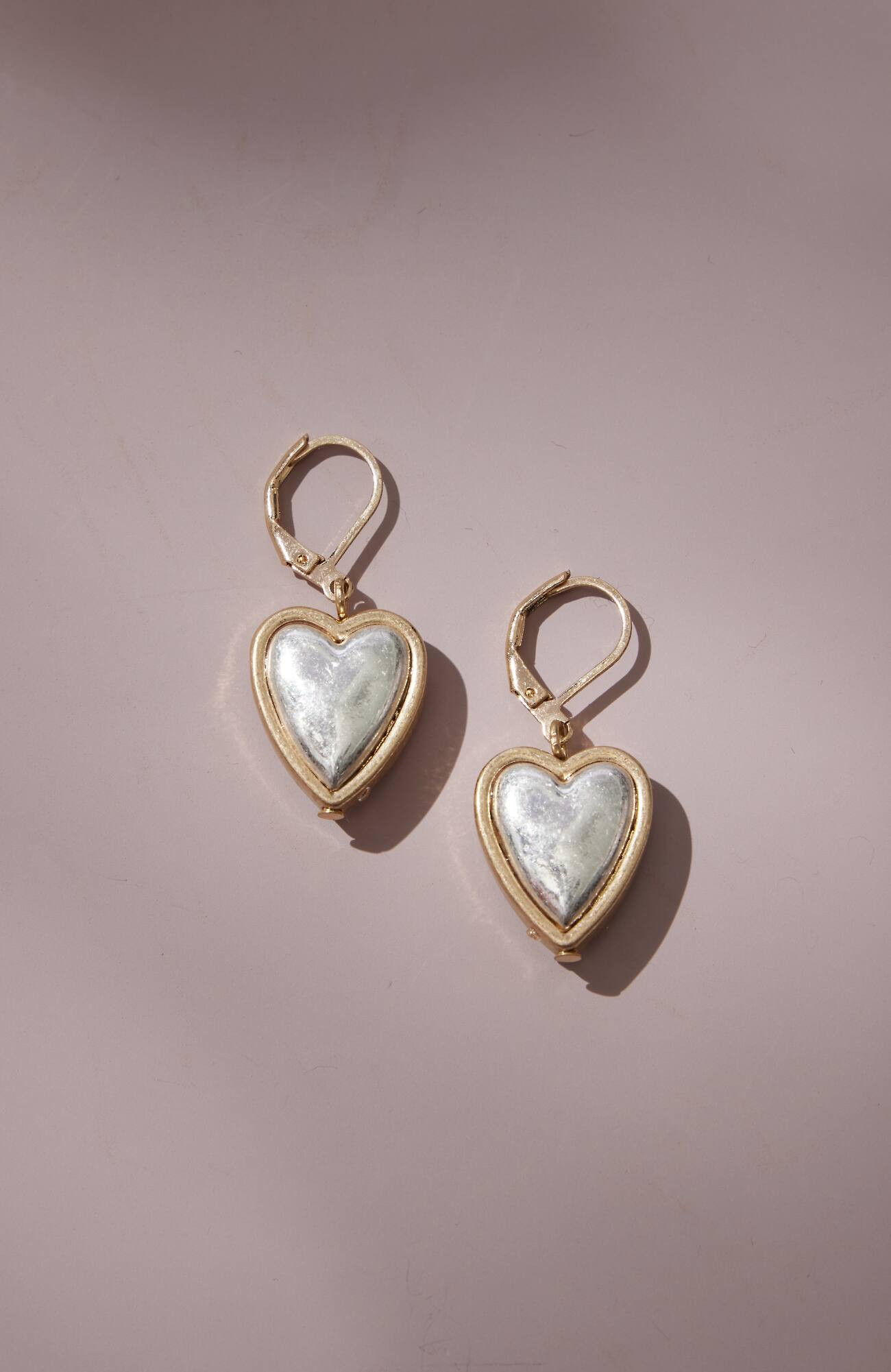 More Love Mixed-Metals Heart Earrings | J. Jill