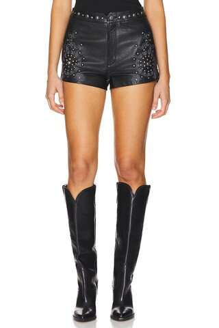 Understated Leather Reflection Shorts in Black from Revolve.com | Revolve Clothing (Global)