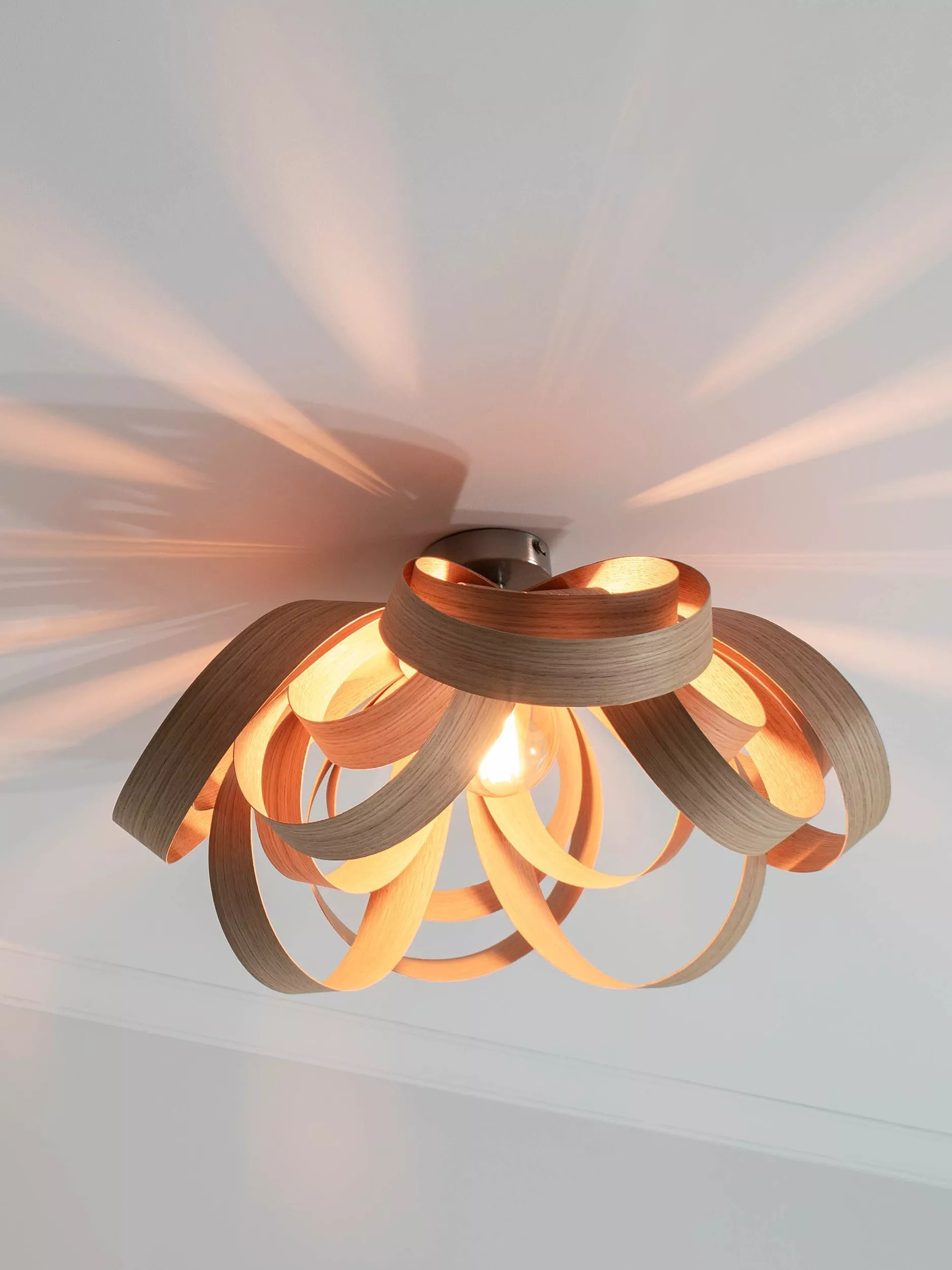 Skipper Semi Flush Ceiling Light, Dia.59cm, Oak | John Lewis (UK)