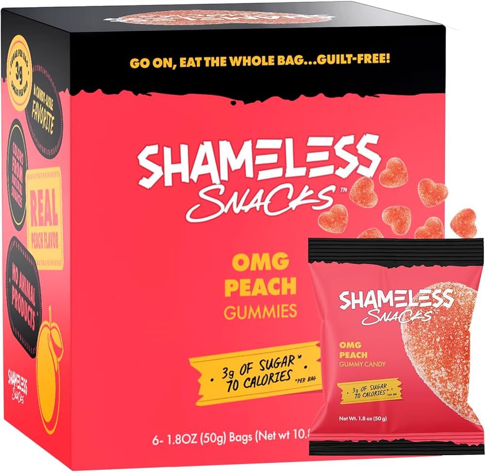 Shameless Snacks - Healthy Low Calorie Snacks, Low Carb Keto Gummies (Gluten Free) - 6 Pack OMG S... | Amazon (US)