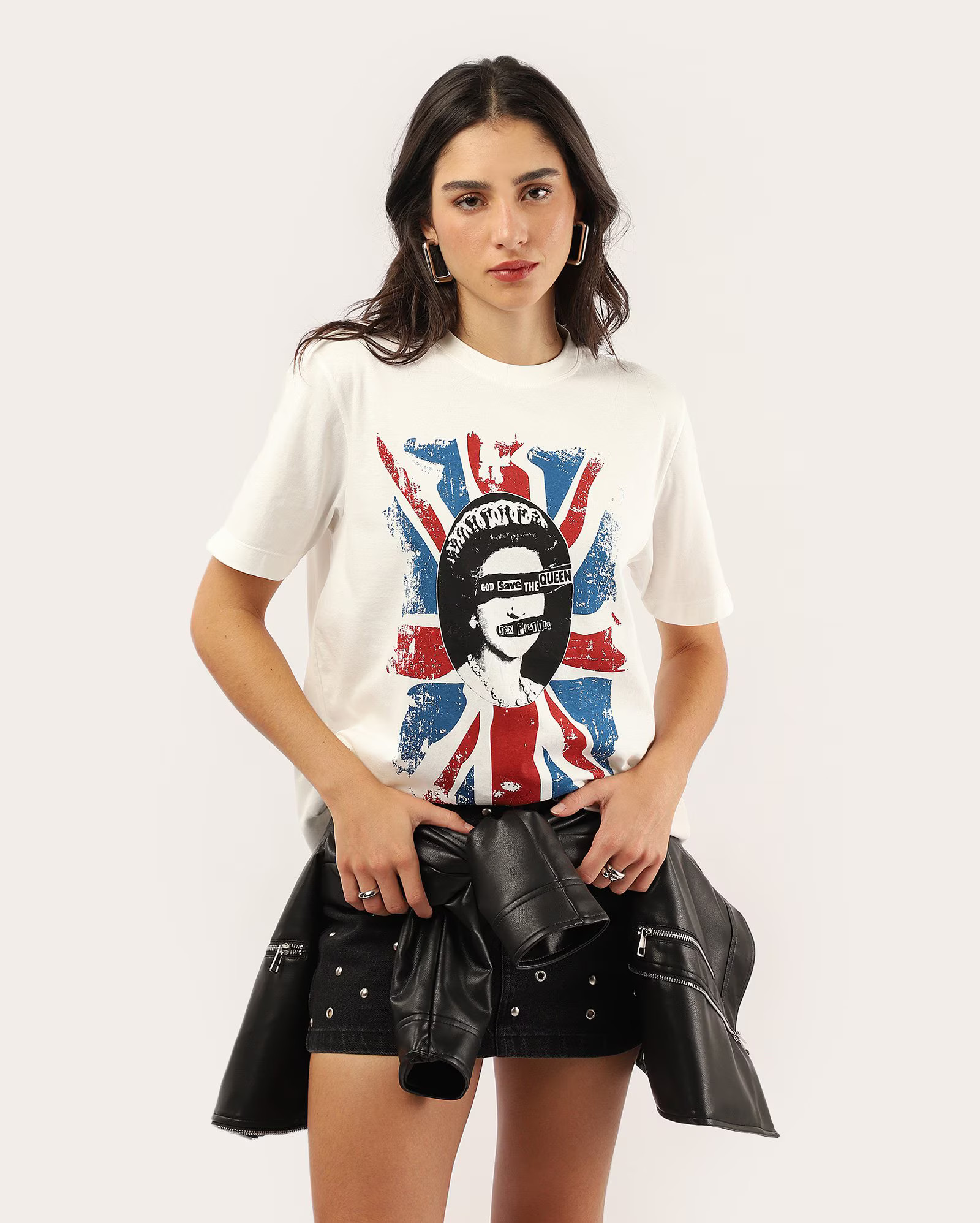 Camiseta feminina God save the queen off-white | Sex Pistols | Riachuelo (BR)