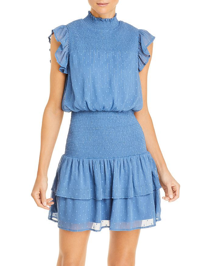 Ruffle Short Sleeve Smocked Mini Dress - 100% Exclusive | Bloomingdale's (US)