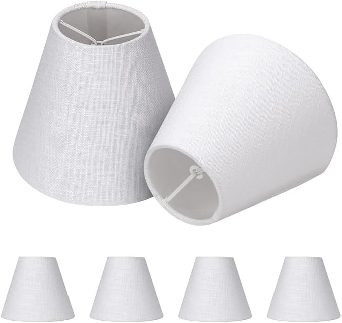 6 Pack Mesh Small Mini 3" X 6" X 5" Clip on Bulb Fitter Lamp Shades for Chandelier Shades, ALUCSE... | Amazon (US)