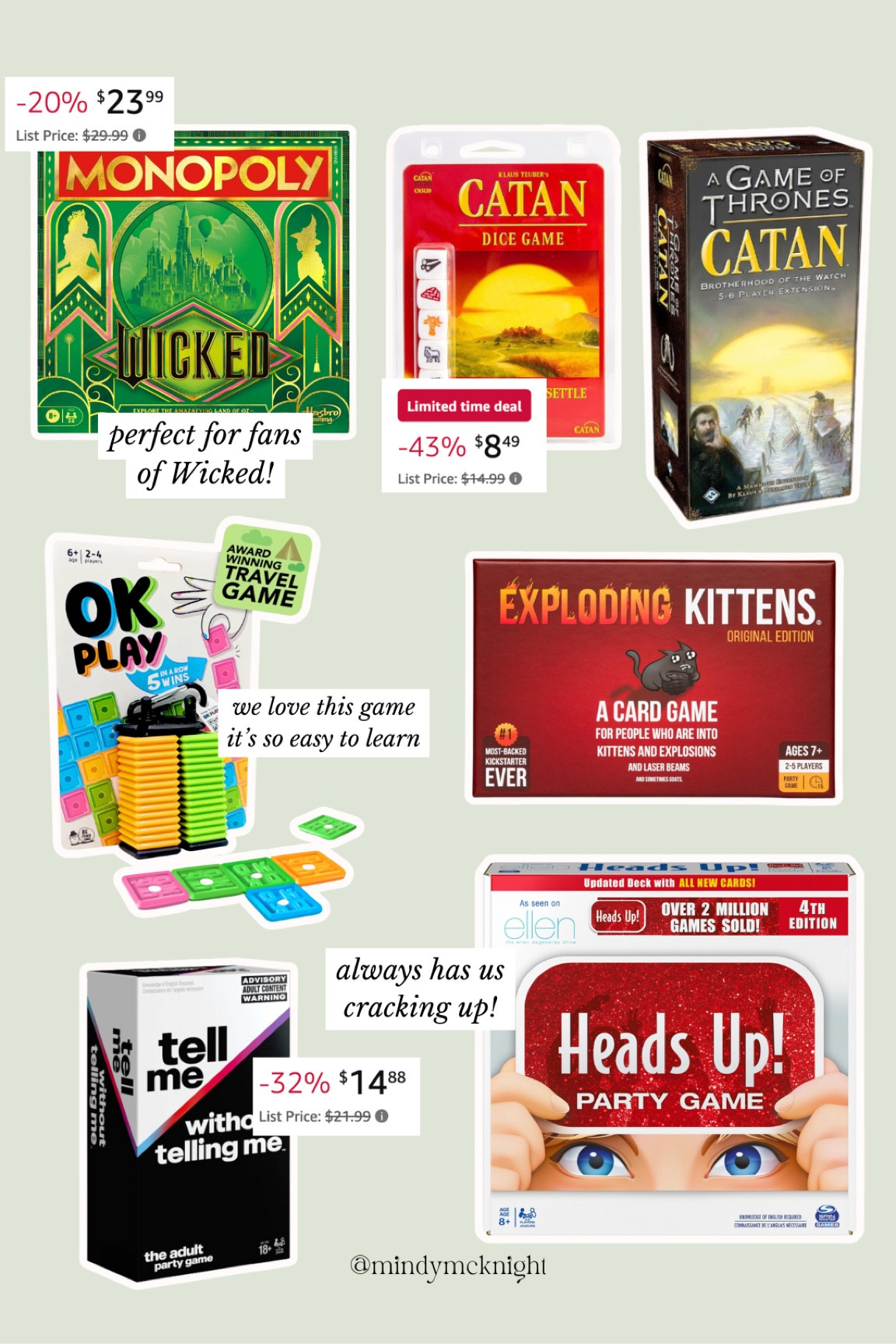 Stock up on games for the holidays! From classics to new ones! These are great as gifts or for yourself! Shop while they are on sale on Amazon 

#LTKCyberWeek #LTKGiftGuide #LTKHoliday