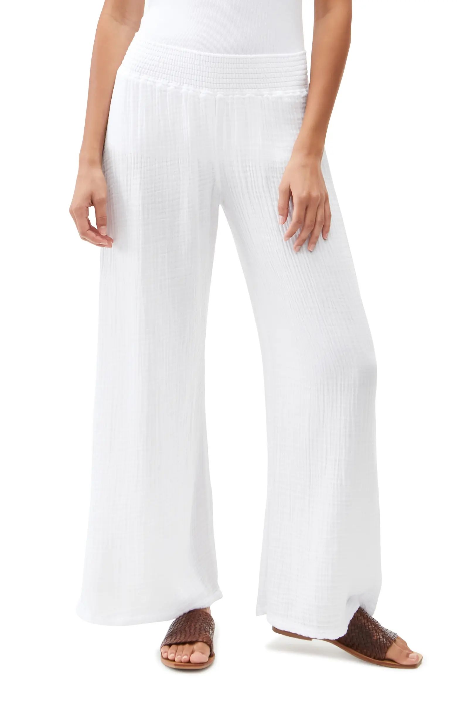 Smocked Wide Leg Pants | Nordstrom