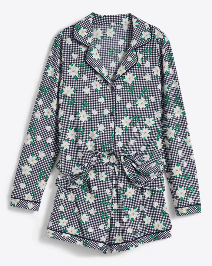 Long Sleeve Button Down Lounge Set | Draper James (US)