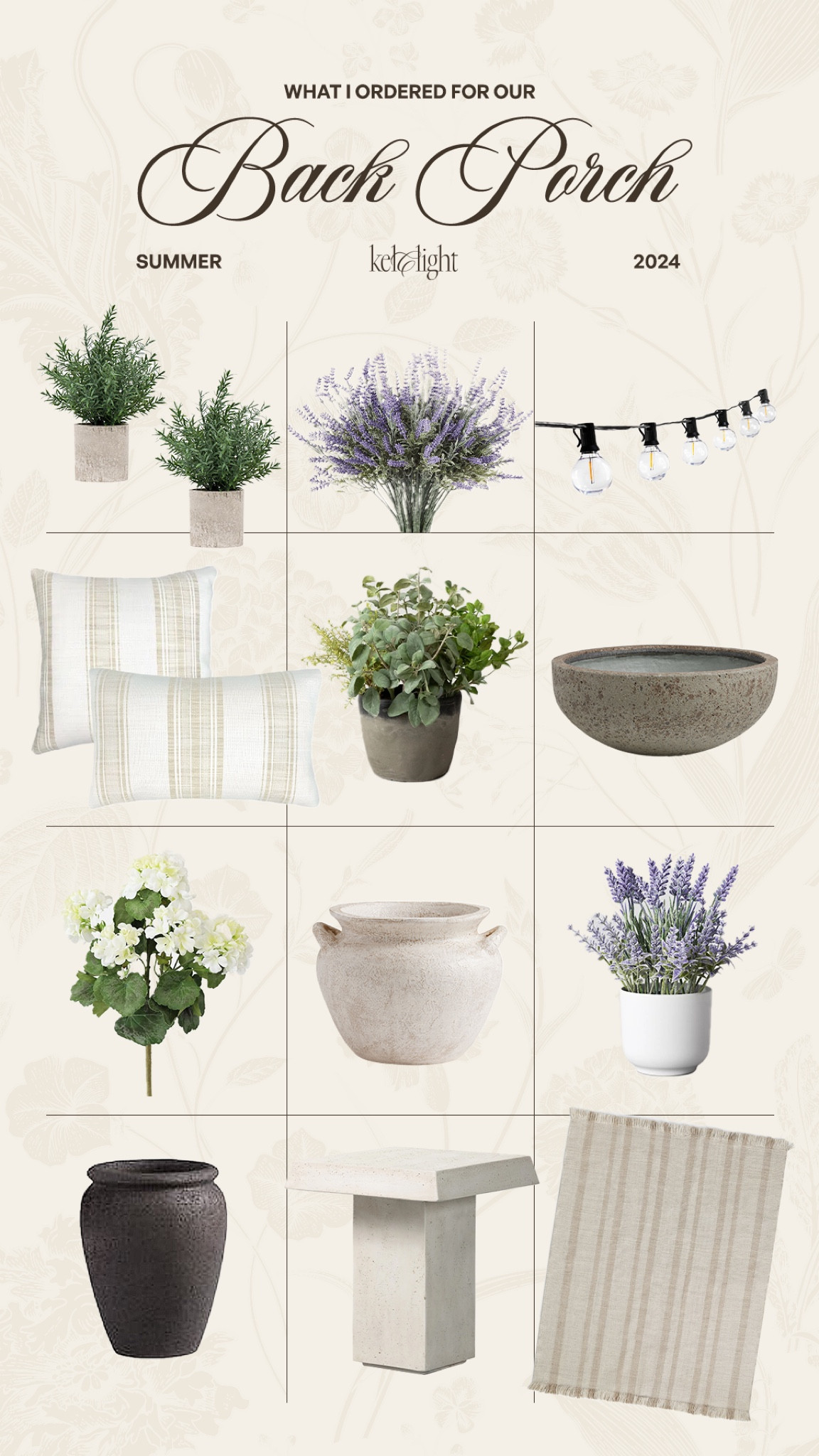 Our back porch decor🤍 so excited to finally get this ready for summer #porch #home #planters 

#LTKstyletip #LTKsalealert #LTKhome