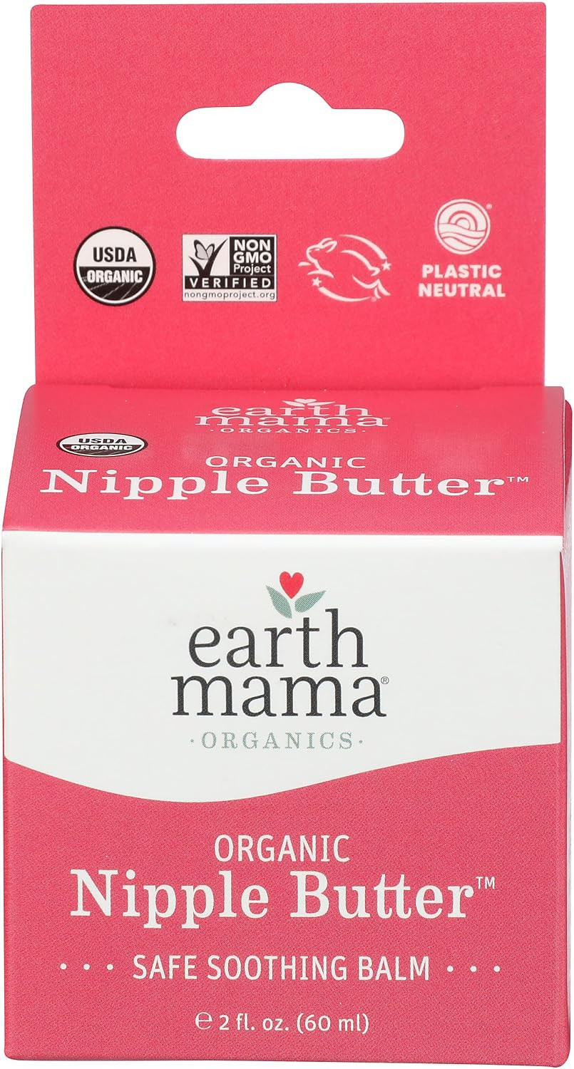 Earth Mama Organic Nipple Butter for Breastfeeding and Dry Skin, 2-Fluid Ounce | Amazon (US)