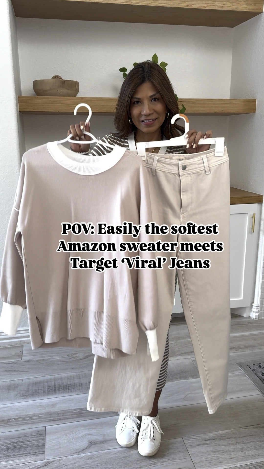 Sweater in small(oversized fit), color Apricot.
Jeans size 2, tts. Color Beige.
Leopard Maryjane ballet shoes tts(linked exact and more affordable option). 
White sneakers tts.
Suede bag in Brown, small; puffer bag, charm necklace, with added strap all linked.
Amazon finds, fall outfit, fashion over 50, midlife fashion, petite fashion, over 40 style, fall fashion, casual outfit, mom style, affordable fashion. 

#LTKFindsUnder50 #LTKOver40 #LTKStyleTip