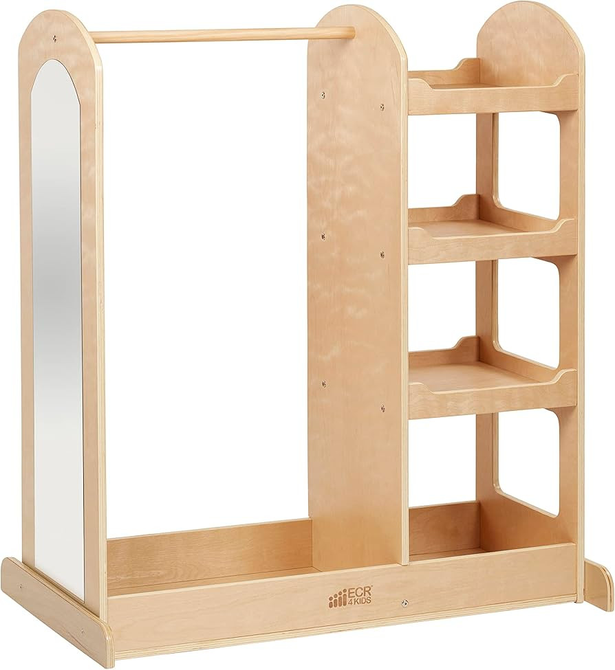 ECR4Kids Dress Up Center with Mirrors, Costume Organizer, Natural | Amazon (US)
