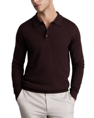 Trafford Merino Wool Regular Fit Long Sleeve Polo Shirt | Bloomingdale's (US)