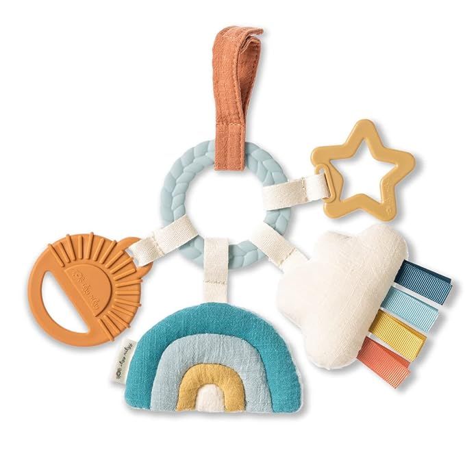 Amazon.com : Itzy Ritzy Teething Activity Toy - Bitzy Busy Ring Features Braided Teething Ring an... | Amazon (US)