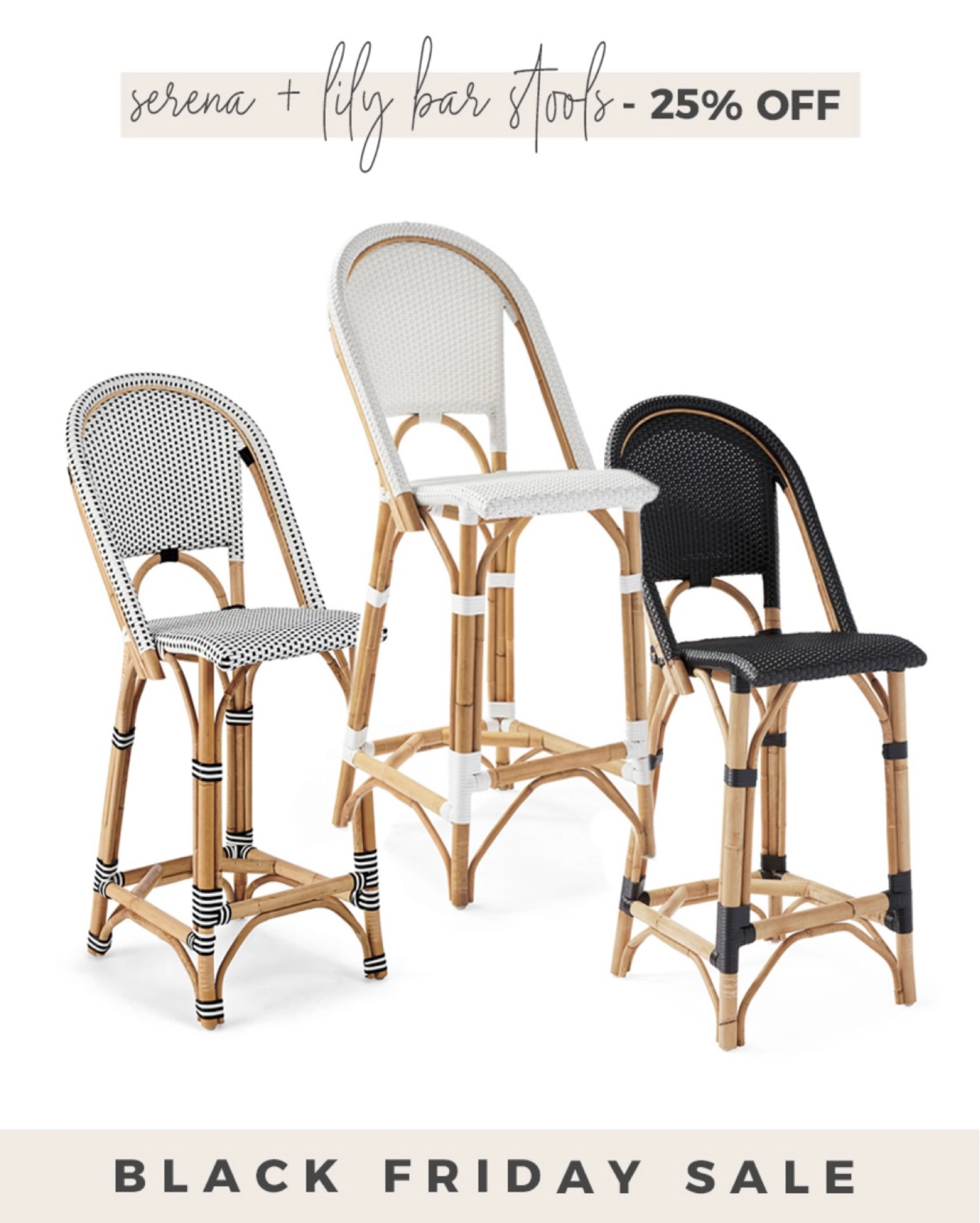 Black Friday deal: Serena & Lily bar stools 25% off

#serenaandlily #blackfridaydeal #barstools 

#LTKsalealert #LTKhome #LTKCyberweek