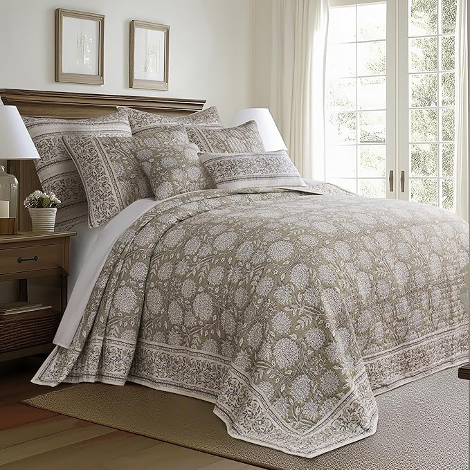 Levtex Home – Adare Taupe Bedspread Set – Queen Bedspread (110x106in.) and 2 Standard Shams (... | Amazon (US)