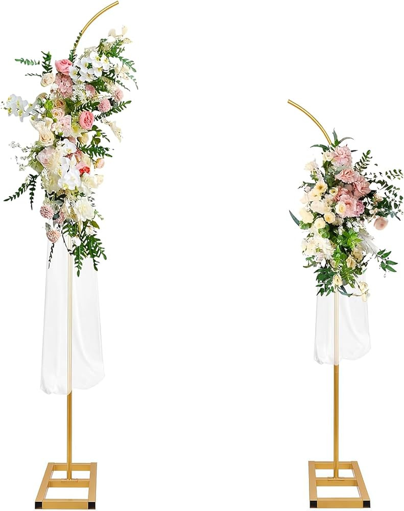Bazen Balloon Arch Kit, Balloon Arch Stand Set of 2 with Metal Square Base Balloon Arch Frame Flo... | Amazon (US)
