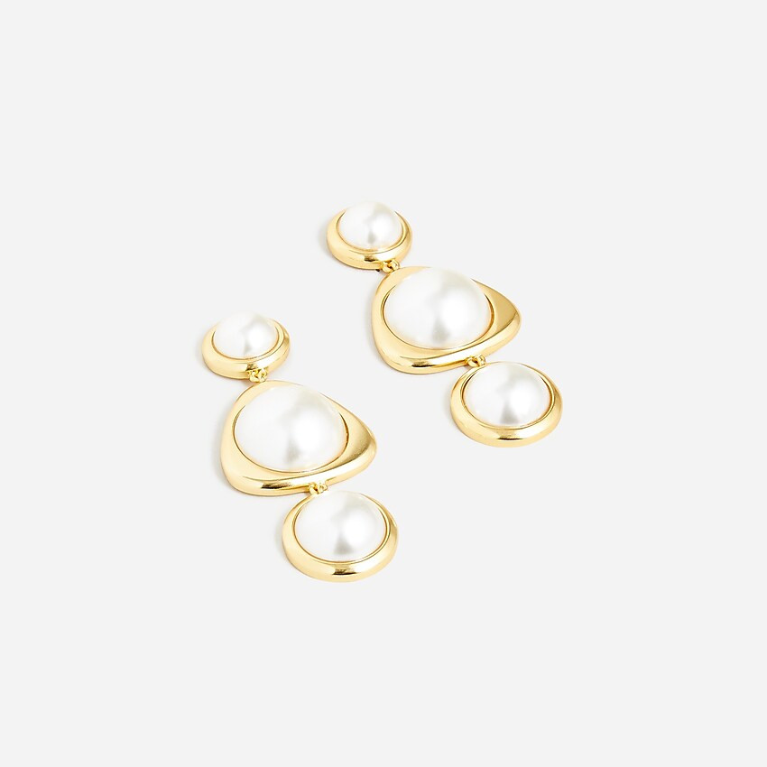 Triple pearl drop earrings | J. Crew US