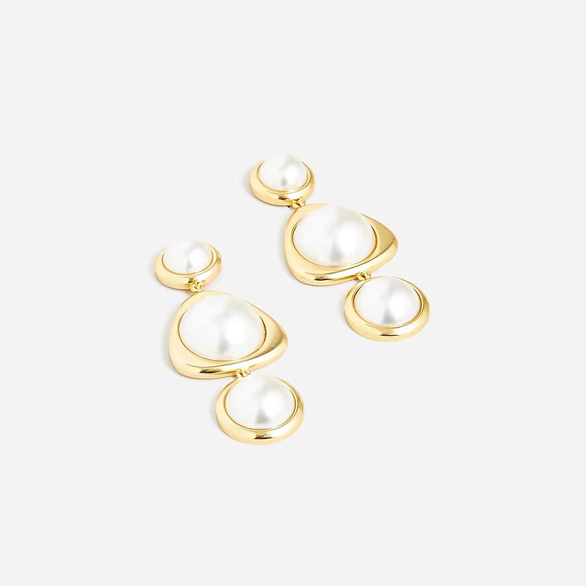 Triple pearl drop earrings | J.Crew US