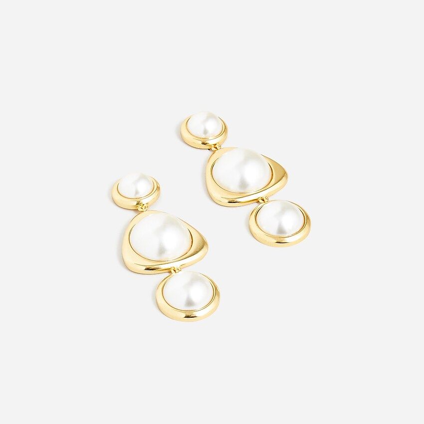 Triple pearl drop earrings | J.Crew US