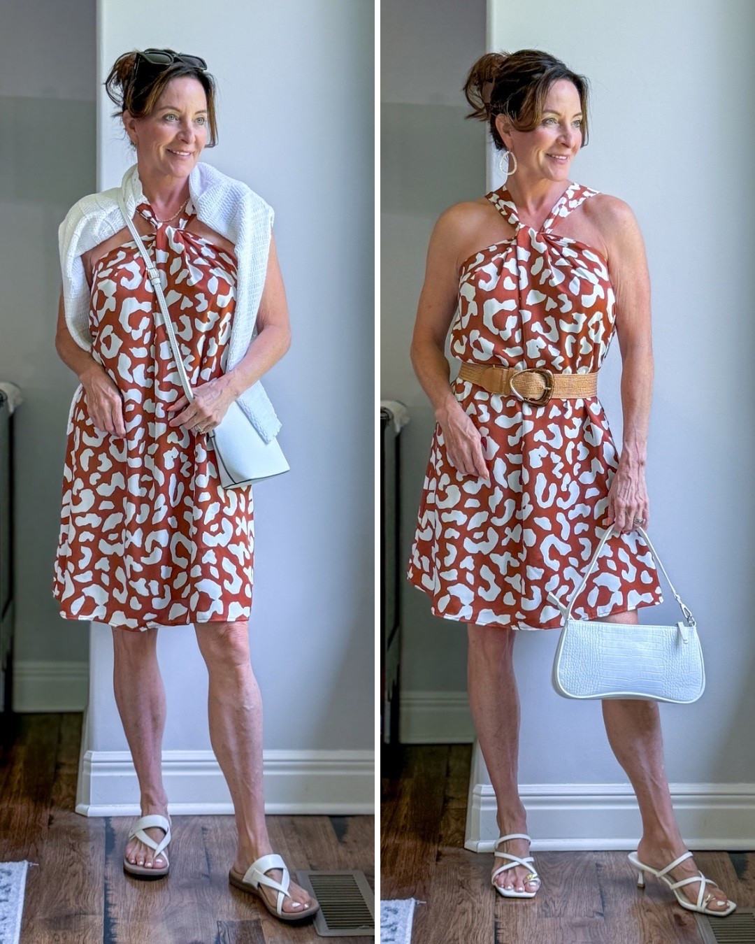 From daytime errands to dinner, this satin halter dress is light and airy, ideal for traveling this summer. 

#satindress #halterdress #summerdress