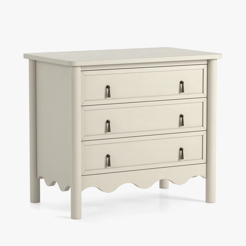 ONDA 3-DRAWER OAK NIGHTSTAND, CREAM OAK, 3-DRAWER | Wayfair North America