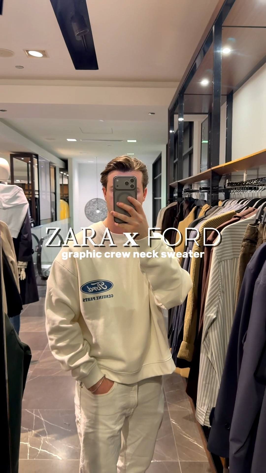 Zara x Ford collection - crewneck fits true to size 

#LTKMens #LTKootd