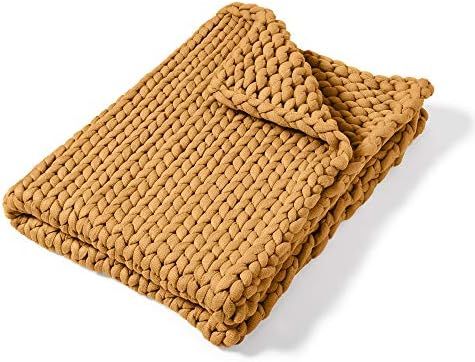 Throw Blanket - Chunky Knit Camel by Donna Sharp - Contemporary Decorative Throw Blanket with Ove... | Amazon (US)