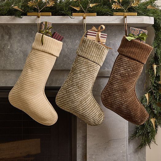 Corded Bias Velvet Stockings | West Elm (US)