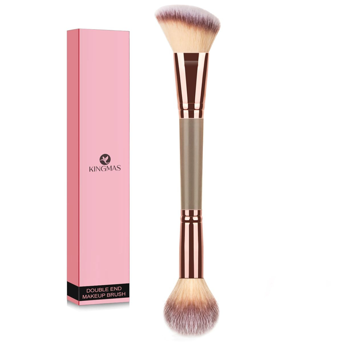 KINGMAS Foundation Makeup Brush, Double-ended Angled/Round Top Contour Brush for Beauty Blending ... | Amazon (US)