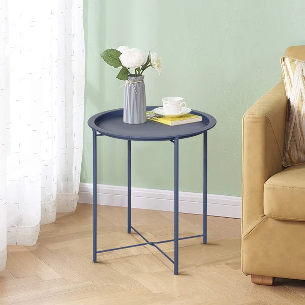 Annalei Foldable Tray Cross Legs End Table | Wayfair North America