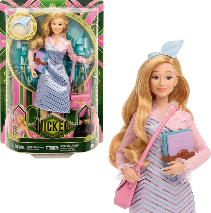 Mattel Universal Wicked Glinda Fashion Doll & Accessories with Styled Blonde Hair, Posability & R... | Amazon (US)