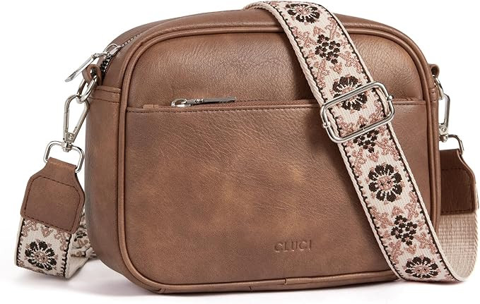 CLUCI Crossbody Bags for Women Trendy, Vegan Leather Camera Bag Purse，Women Shoulder Handbags w... | Amazon (US)