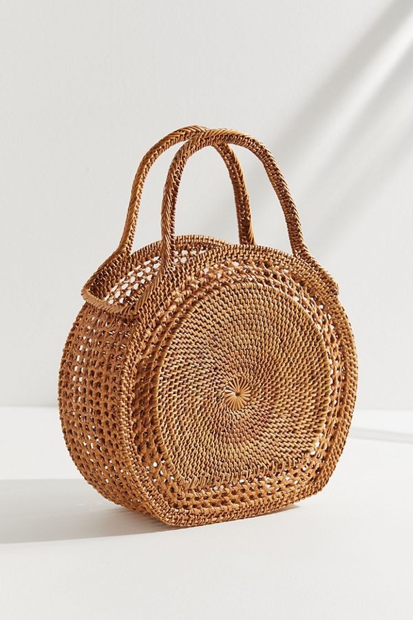 Risa Straw Circle Handbag | Urban Outfitters (US and RoW)