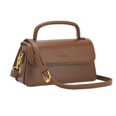 INSPIRE CHIC Crossbody Bag for Women Top Handle Shoulder Bags Leather Small Handbags with Adjustable Strap Brown 8.7*3.1*5.1 inches | Target