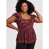Square Neck Babydoll Top in Multi | Torrid (US & Canada)