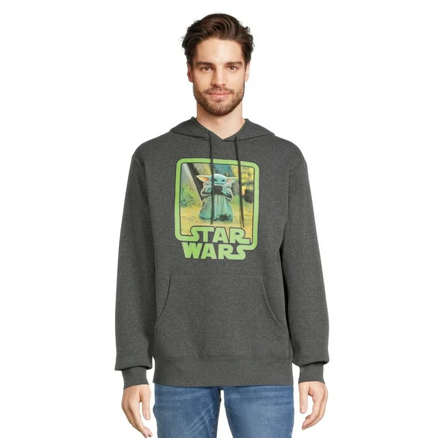 Star Wars The Mandalorian Men's and Big Men's Grogu Graphic Hoodie with Long Sleeves, Sizes S-3XL | Walmart (US)