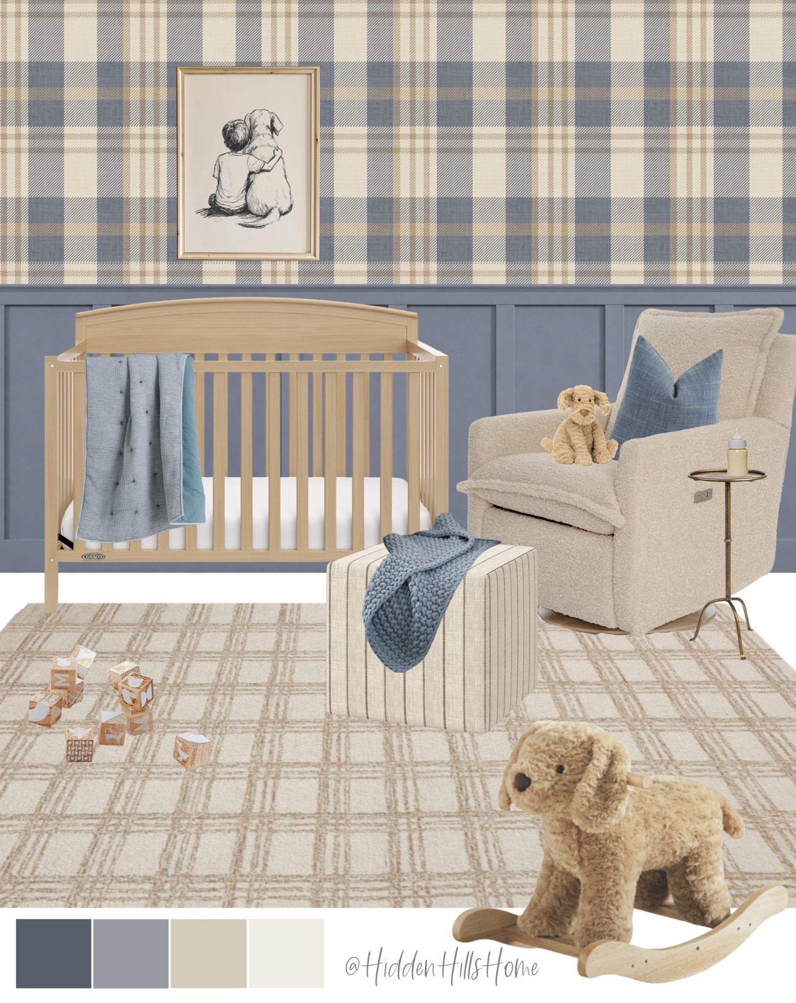 Nursery decor mood board, nursery design, crib, home decor ideas, baby room, baby boy nursery inspiration, nursery design, glider #baby

#LTKHome #LTKSaleAlert #LTKBaby