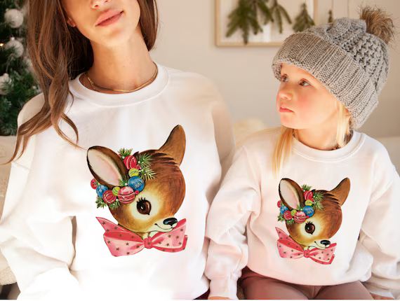 Family Sweatshirt  Retro Reindeer Sweatshirt  Vintage | Etsy | Etsy (US)